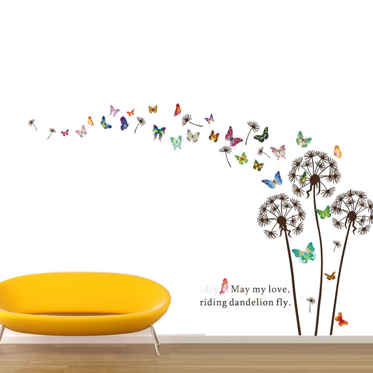 Huge Dandelion Flower Wall Stickers Decal stylish Room Sticker 120cm Height NEW 