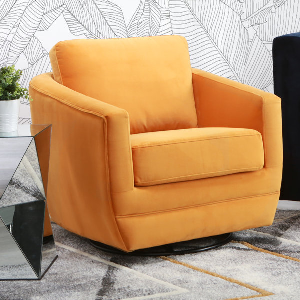 swivel glider barrel chair