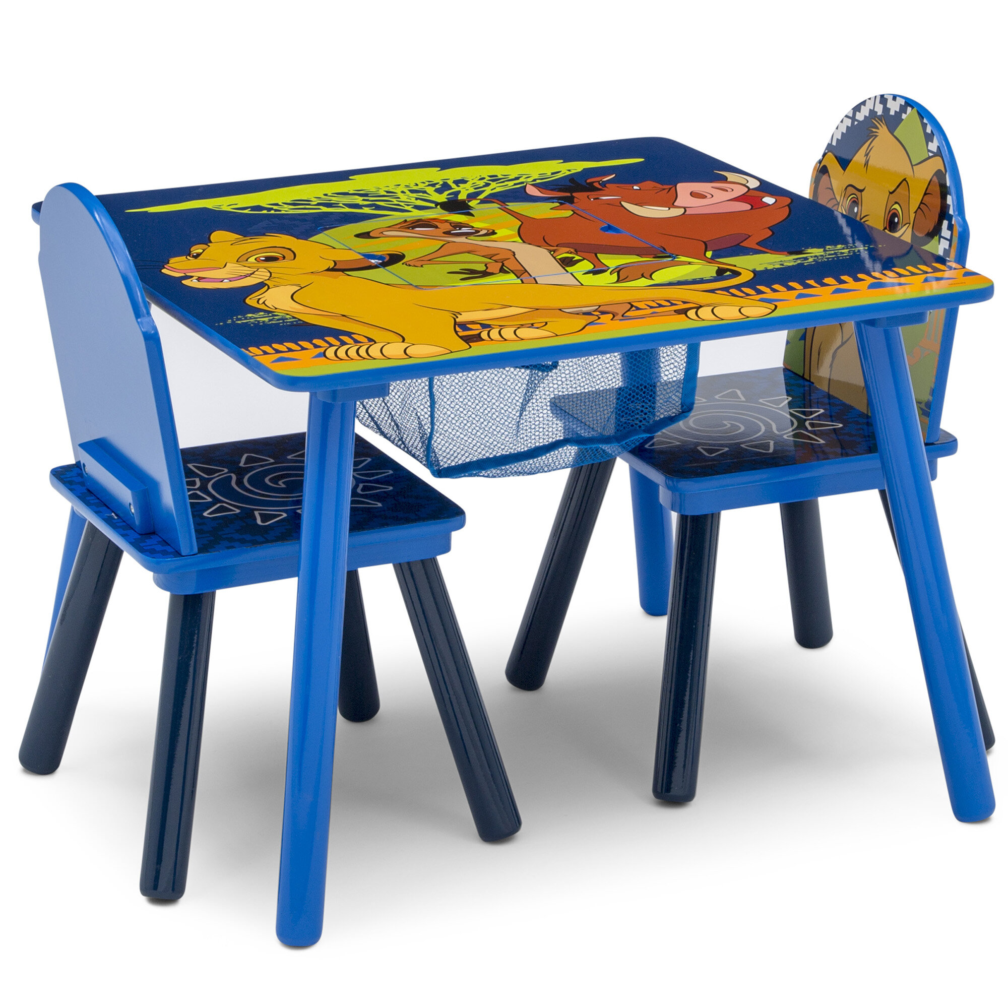 Delta Children Kids Table & Chair Set with Storage 2 Chairs Included Disney The Lion King 