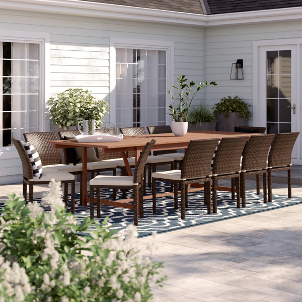 Sol 72 Outdoor Brighton 13 Piece Dining Set With Cushions Reviews Wayfair