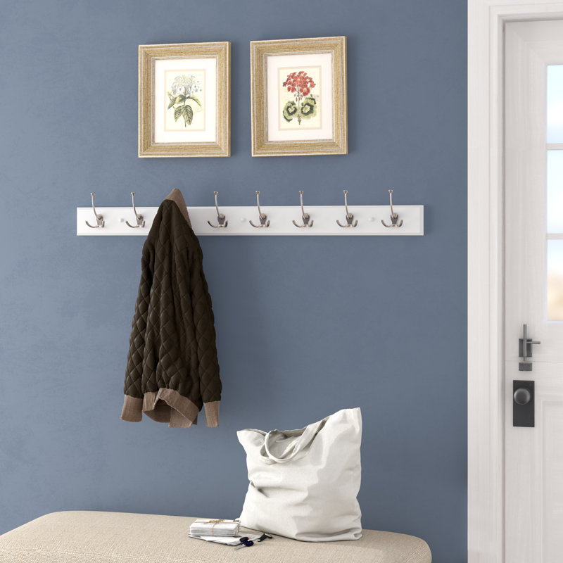 Charlton Home Quon TriHook Wall Mounted Coat Rack & Reviews Wayfair