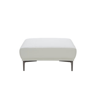 Modern Contemporary Cream Leather Ottoman Allmodern Bridgeville Leather Ottoman
