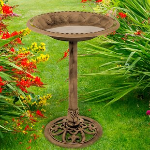 Hardware Included Printed in USA Studio M Our Hearts Remember Bird Bath Art Pole Hand-Hammered Copper-Plated Stainless Steel Top Dia 31 in Easy Installation Bowl Tall with 18 in 