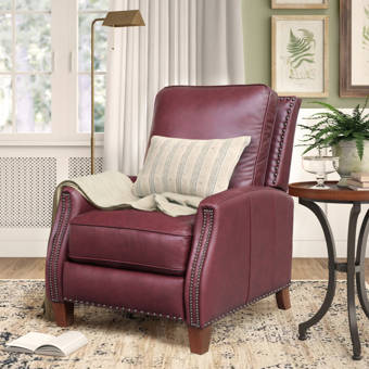 Rodrick Genuine Leather Manual Recliner Reviews Birch Lane