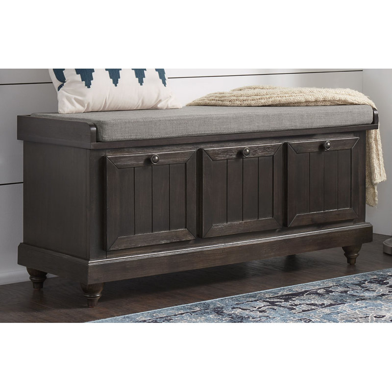 Gracie Oaks Dakota Antique Finish Flip Top Storage Bench Reviews