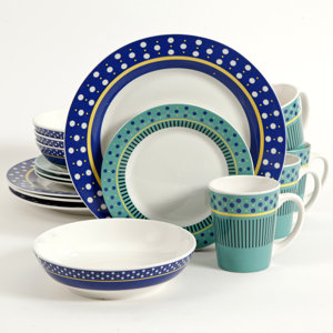 Lockhart 16 Piece Dinnerware Set, Service for 4