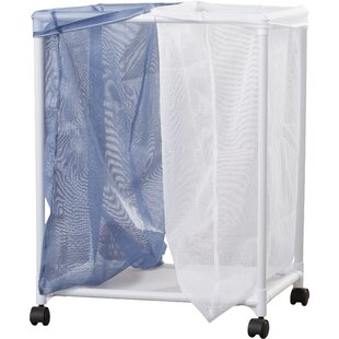 Laundry Bag With High Quality Chrome Frame & White Polyester 