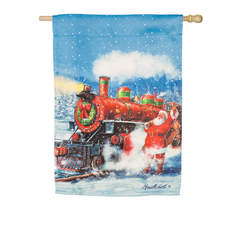 Evergreen Enterprises Inc Santa Express House Suede Flag