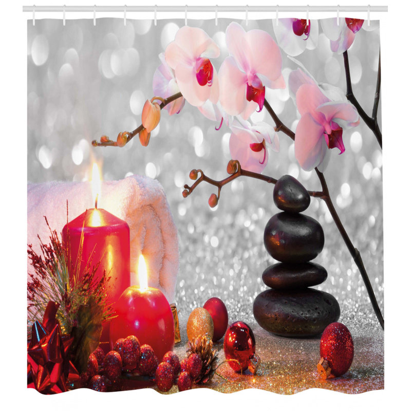 East Urban Home Spa Winter Christmas Theme With Orchid Stone And Candles Image Shower Curtain Set Reviews Wayfair We have 57+ amazing background pictures carefully picked by our community. spa winter christmas theme with orchid stone and candles image shower curtain set