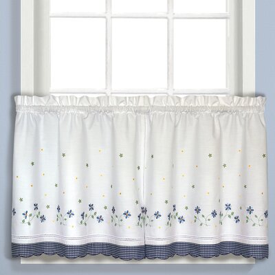 Blue Floral Valances & Kitchen Curtains You'll Love in 2020 | Wayfair
