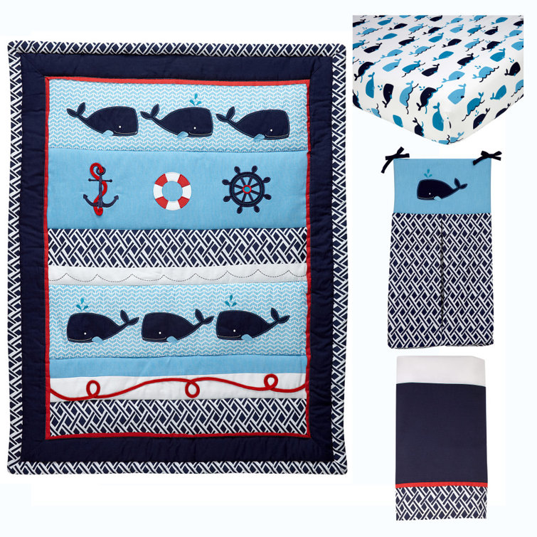 Nautica Kids Kids Whale Of Tale 4 Piece Crib Bedding Set Wayfair