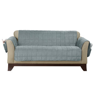 Deluxe Comfort Quilted Box Cushion Sofa Slipcover by Sure Fit Herry Up