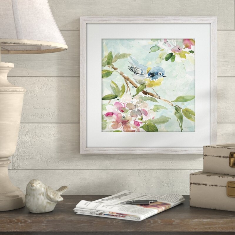 August Grove Asbury Garden Song I And Ii 2 Piece Framed Watercolor Painting Print Set Reviews Wayfair