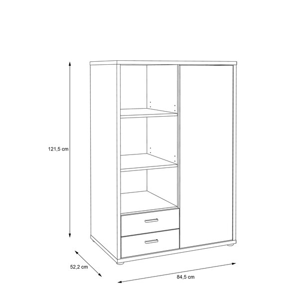 Zipcode Design Lynwood 1 Door Wardrobe & Reviews | Wayfair.co.uk