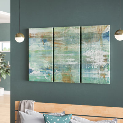 Brayden Studio Warm Copper Patina 3 Piece Wrapped Canvas