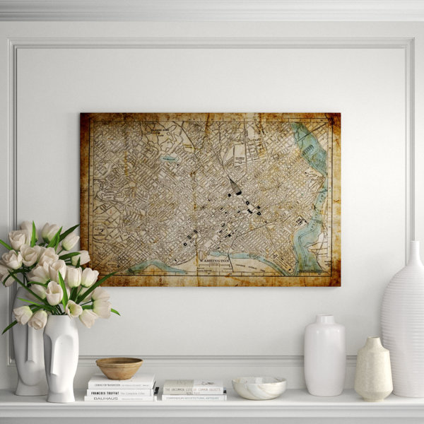 Chelsea Art Studio City Maps Washington D C By Chelsea Art Studio Wrapped Canvas Graphic Art Print Perigold