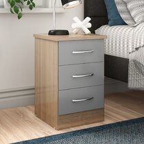 light grey gloss bedside table