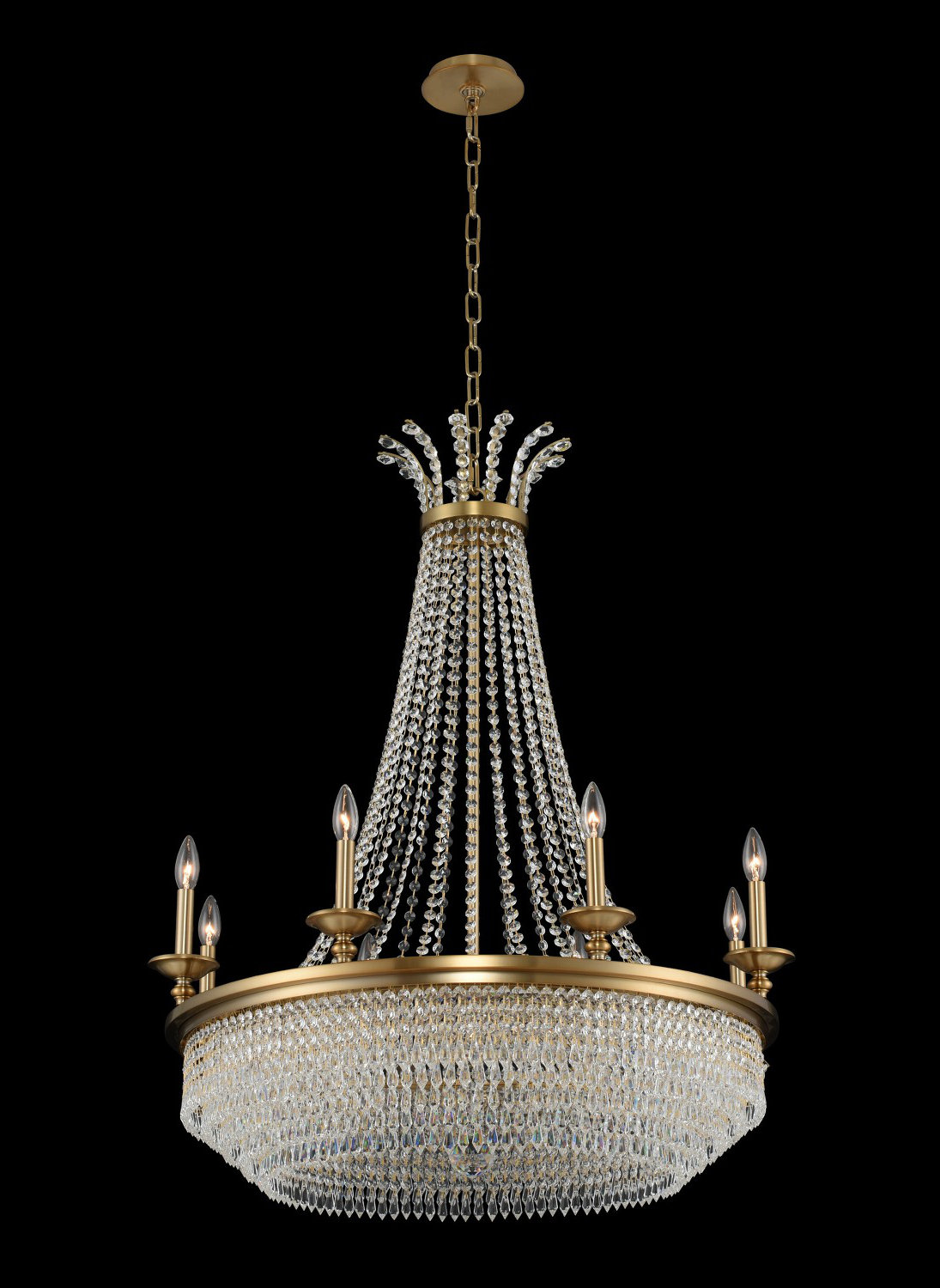 Everly Quinn Glines 12 Light Candle Style Empire Chandelier With Crystal Accents Wayfair