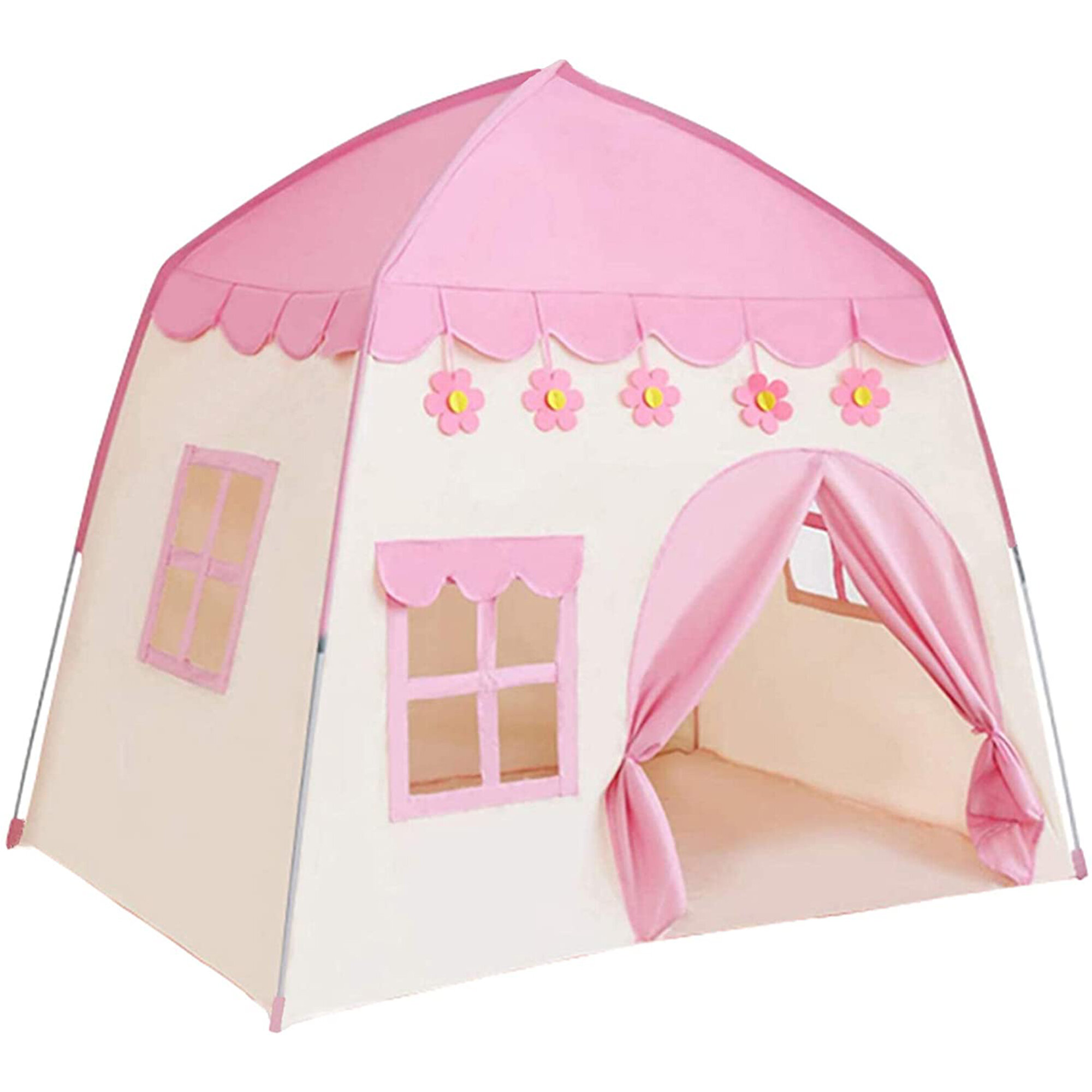 Children Kids Baby Pop Up Play Tent Fairy Castle Girls Playhouse Indoor Outdoor 