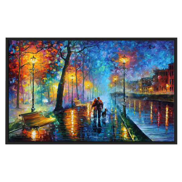 Winston Porter Melody Of The Night Framed Oil Painting Print On