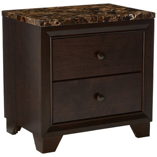 Marble Top Nightstand Wayfair Hawkesbury Faux Marble Top Wooden 2 Drawer Nightstand