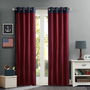 Annabella Solid Max Room Darkening Grommet Single Curtain Panel