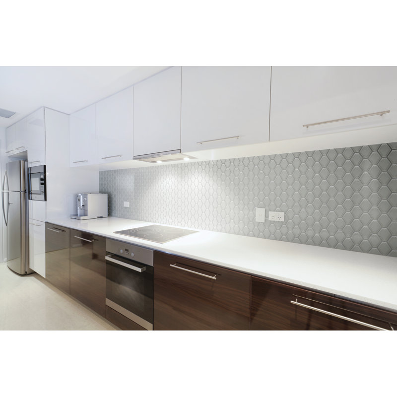 Parvatile Sail Ceramic Porcelain Mosaic Tile In Glossy Porpoise Reviews Wayfair