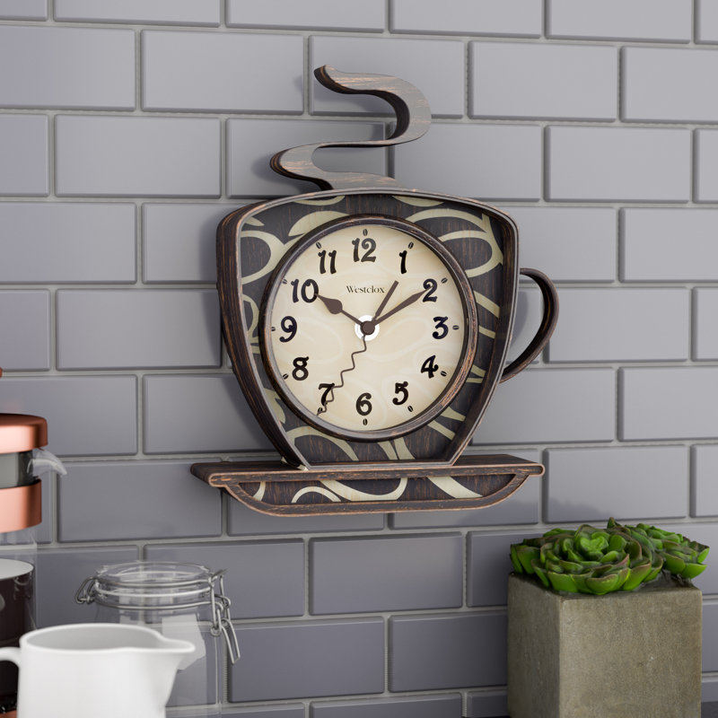Zipcode Design Coffee Mug Wall Clock Reviews Wayfair Coffee Mug Wall Clock