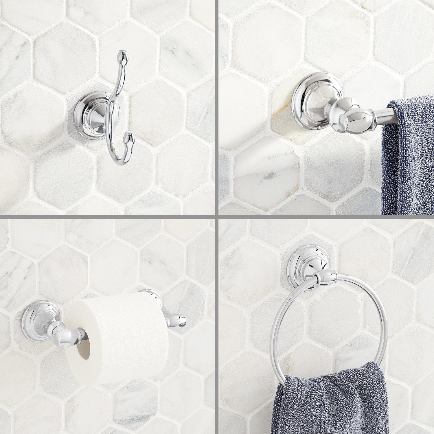 Signature Hardware Beasley 4 Piece Bathroom Hardware Set