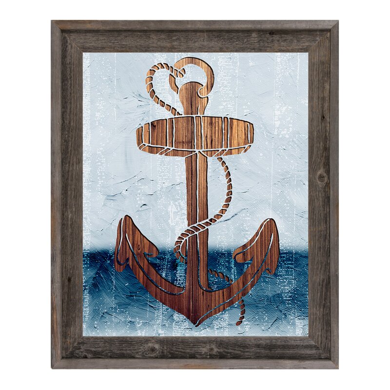 Click Wall Art Wood Anchor Framed Painting Print On Canvas Wayfair