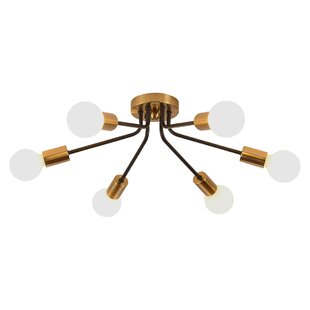 white sputnik flush mount