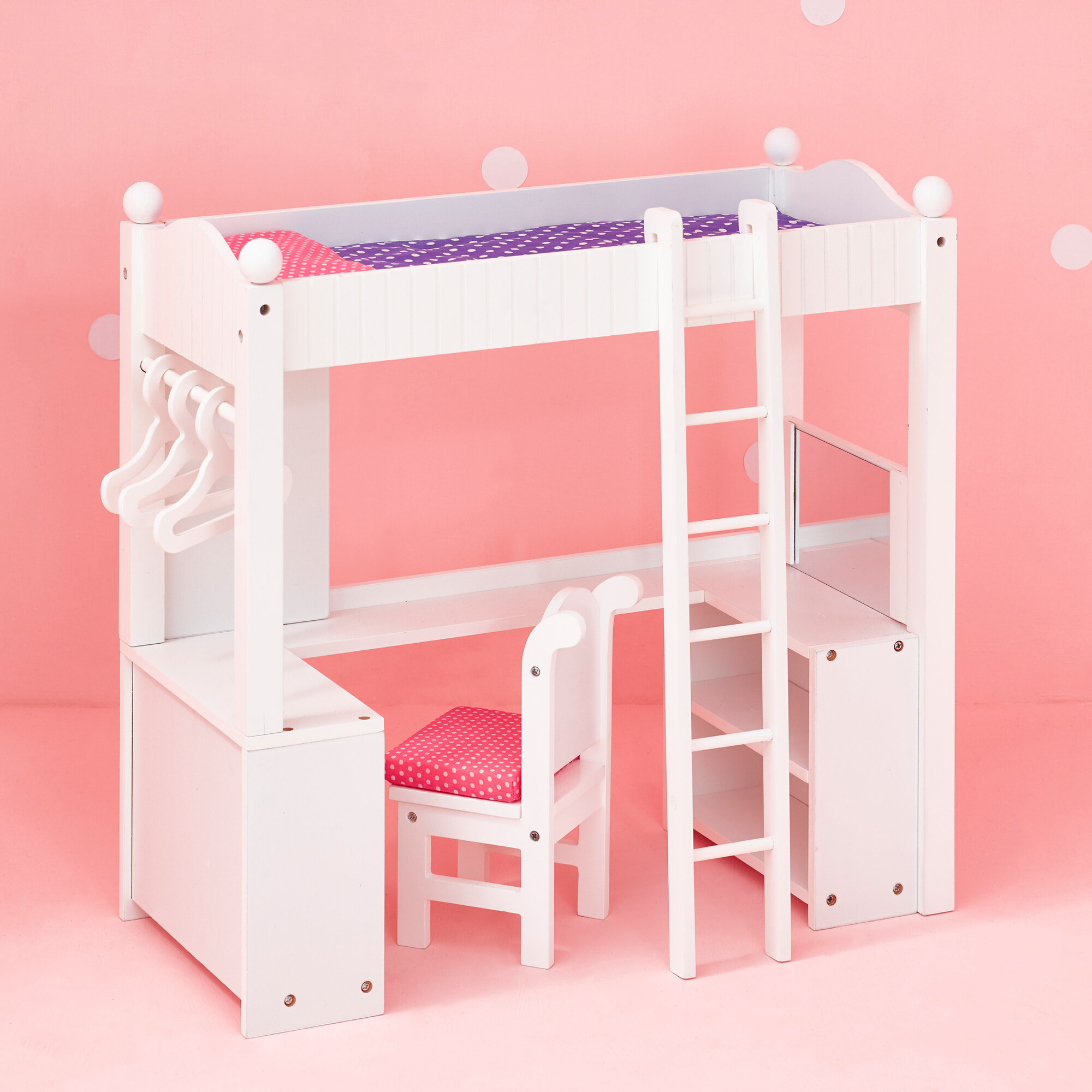 Olivia S Little World Princess Doll College Dorm Double Bunk Desk