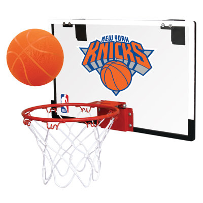 NBA Game on Basketball Hoop Set Rawlings NBA Team New York Knicks