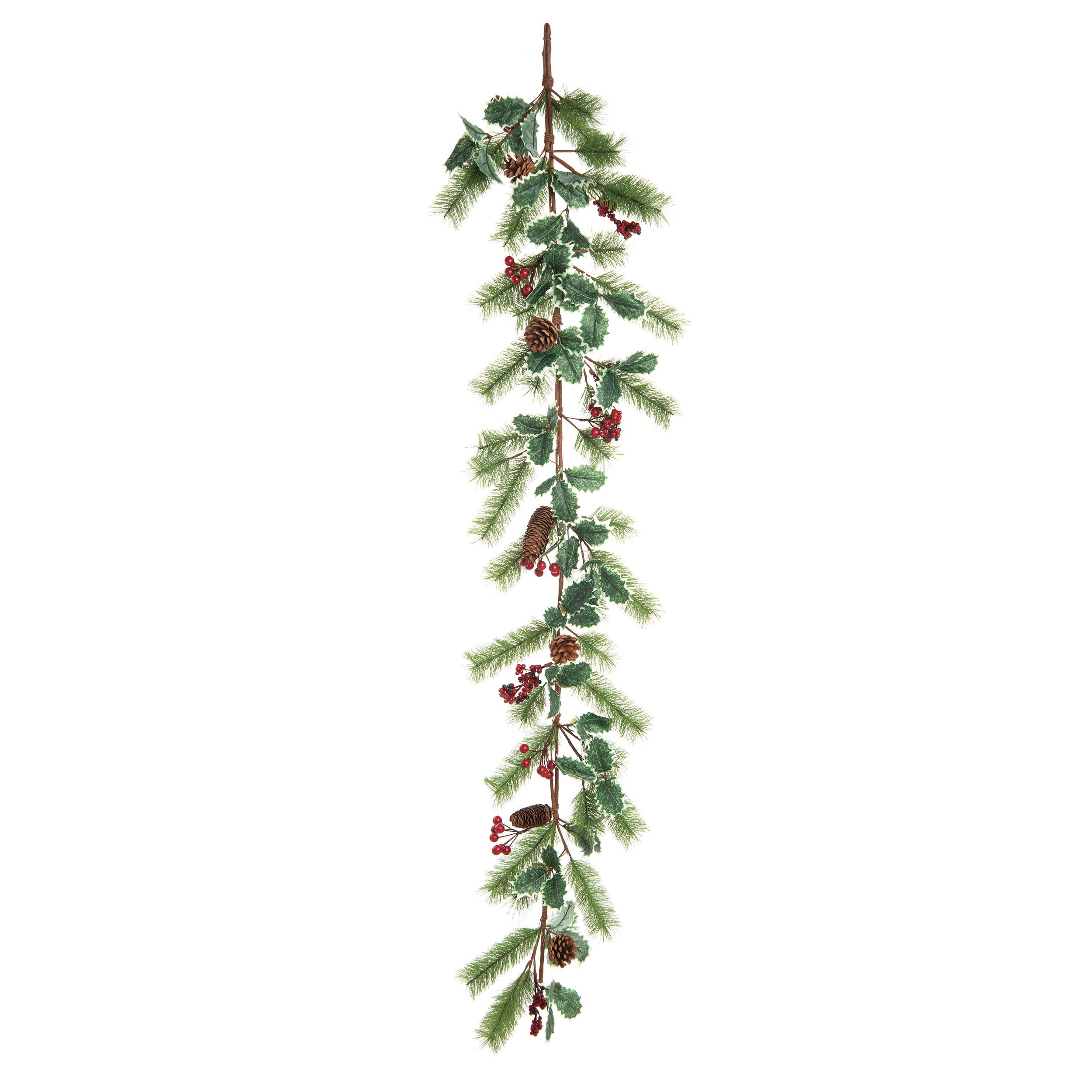 The Holiday Aisle® 65'' in. Faux Holly Garland Wayfair