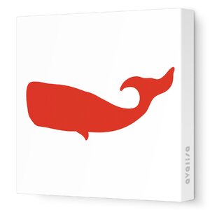 Silhouettes Whale Stretched Canvas Art
