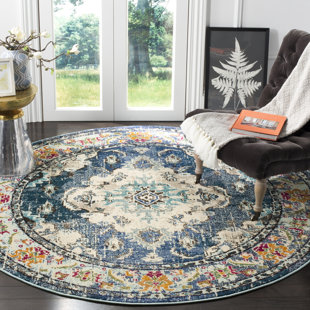 Round Blue Rugs Joss Main Ady Navy Light Blue Area Rug