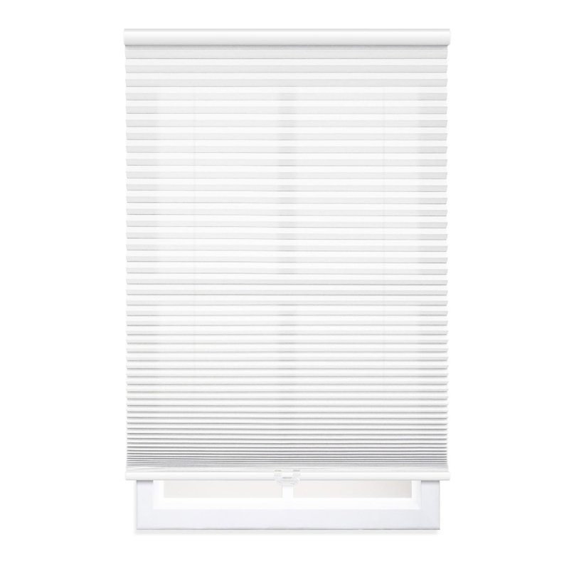 EcoHome 1.5 inch Cordless Semi-Sheer Light Filtering Cellular Shade Color: White, Blind Size: 33.5" W X 42" L