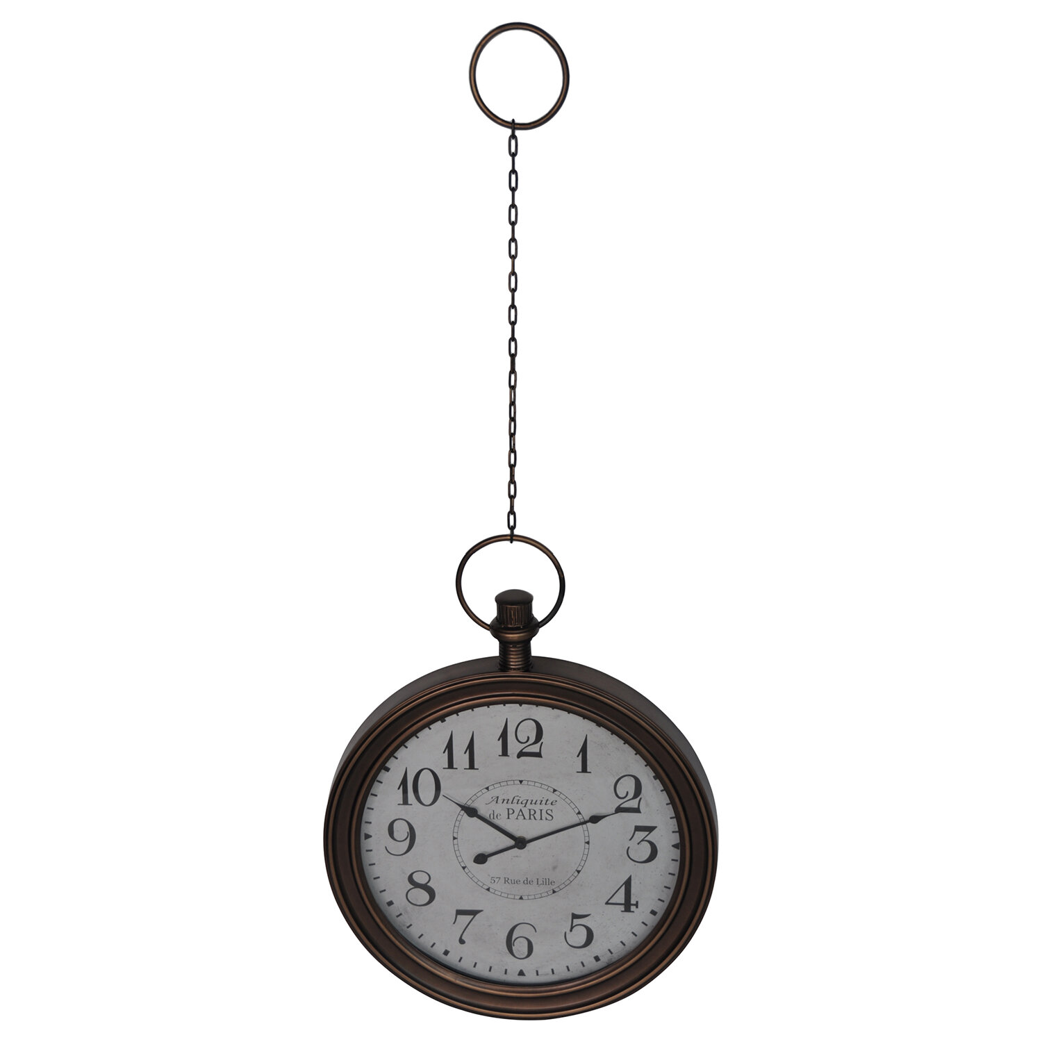 Darby Home Co Antique De Paris Oversized Bronze Pocket Watch Wall Clock Wayfair