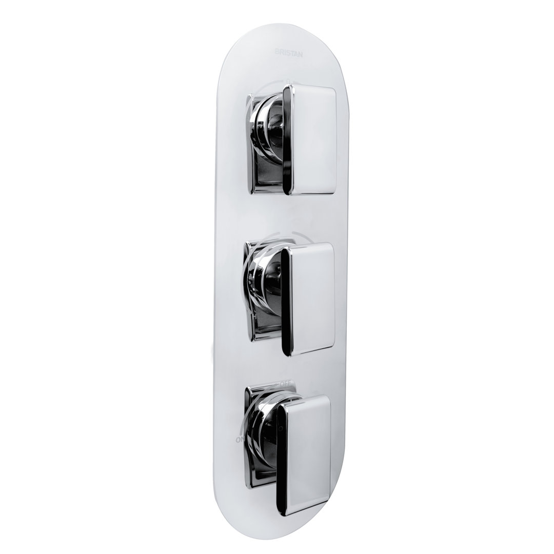Bristan Dreigriff-Duscharmatur Unterputz Pivot