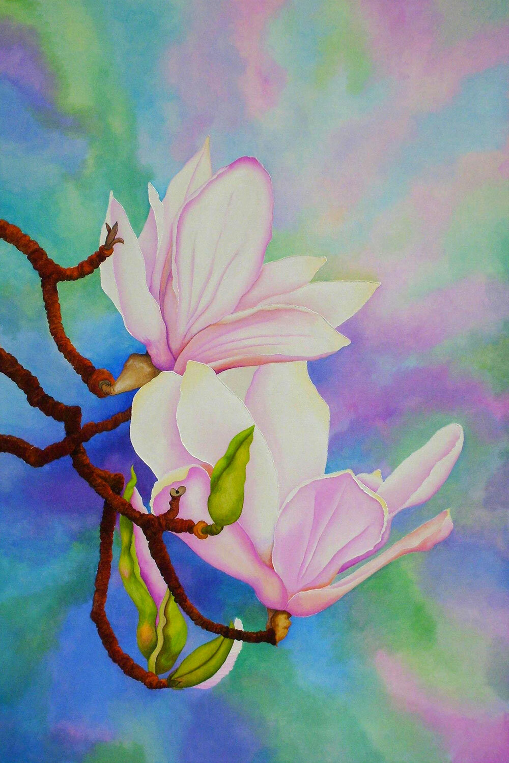 Bloomsbury Market Spring Magnolia Acrylic Painting Print On Canvas Wayfair