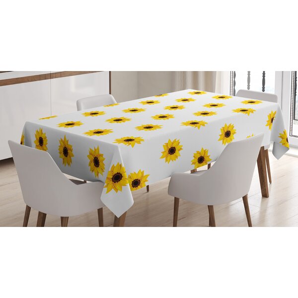INTERESTPRINT Sunflowers with Pomegranate Rectangle Tablecloth 60 x 84 Inch