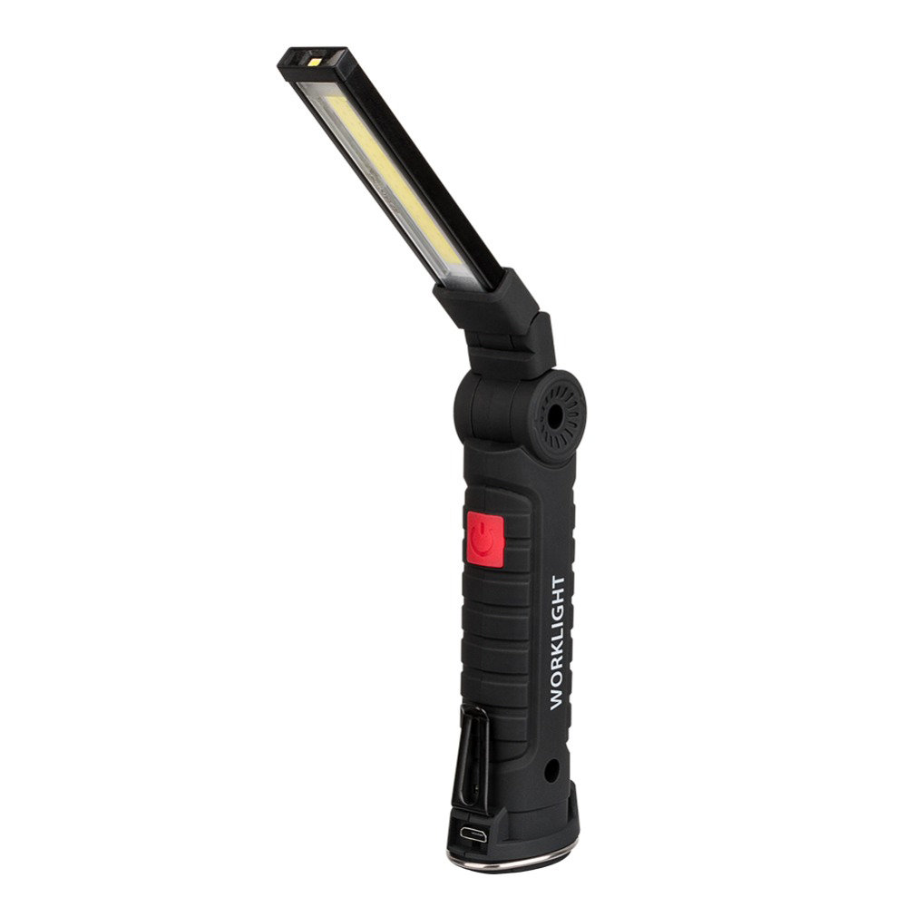 Portable Multifunction Recharge COB LED Slim Work Light Lamp Flashlight Magnetic 