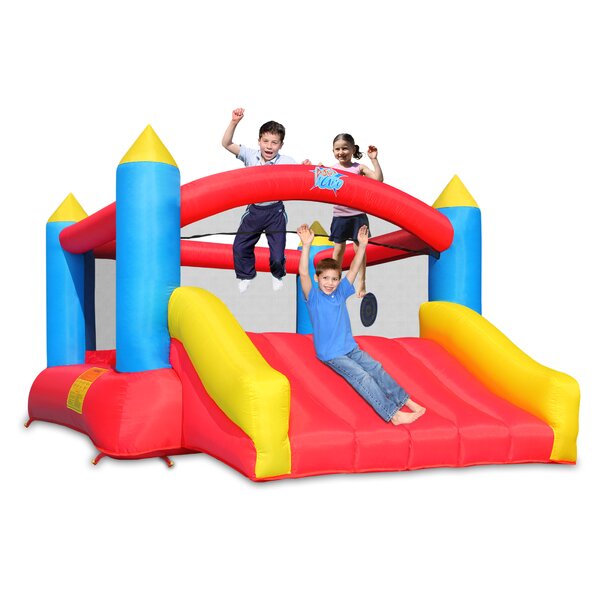 Repair Kit for Kids Ages 3-10 Years 118''x 118'' Inflatable Bounce House Carry Bag 6-in-1 Slide Bouncer Kids Jumping Castle Basketball Game with 450W Blower 
