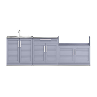 3 Piece Modular Kitchen Package With 33 In Grill Insert Cabinet