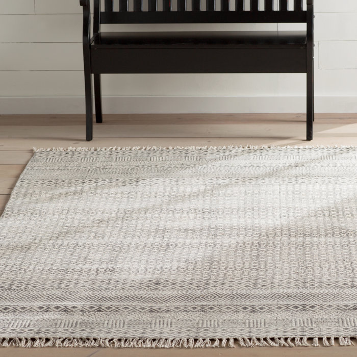 Laurel Foundry Modern Farmhouse Oldtown Hand Woven Grey Area Rug Oldtown Hand Woven Grey Area Rug