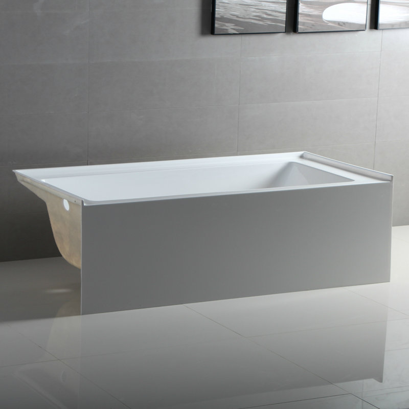 Fine Fixtures Apron Acrylic 54" x 30" Alcove Soaking Bathtub & Reviews