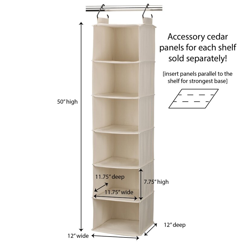 Rebrilliant Creline 6 Compartment Hanging Organizer Reviews Wayfair