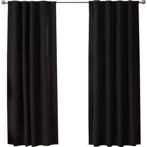 Solid Blackout Thermal Rod Pocket Single Curtain Panel