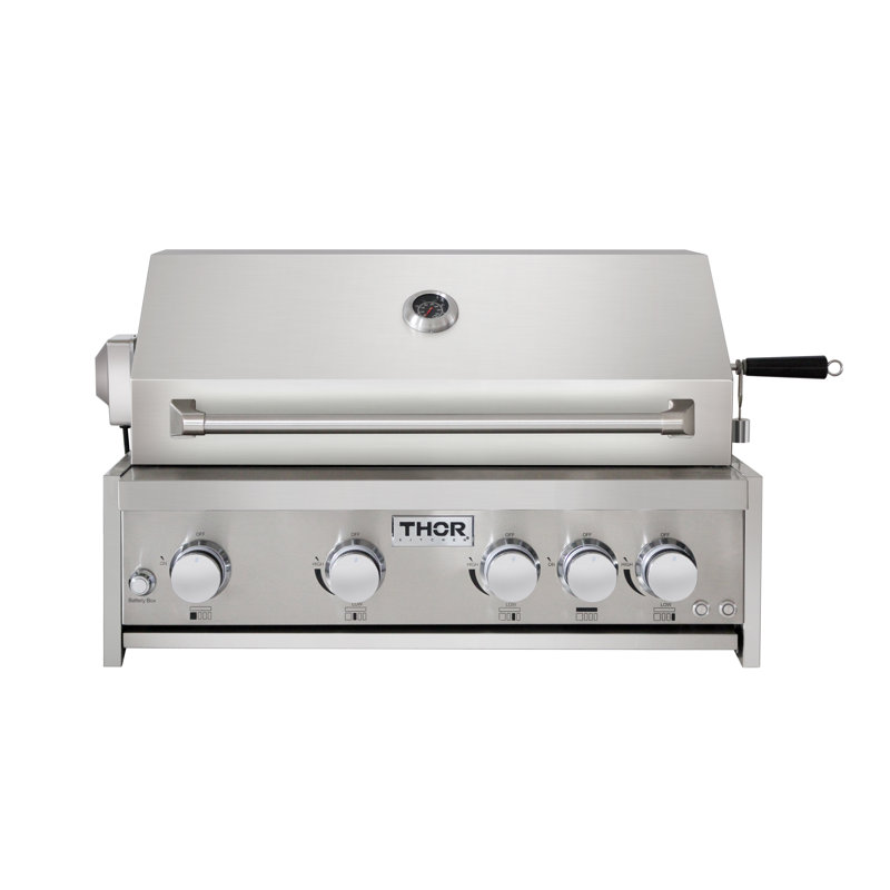 premium 4 burner gas bbq with side burner