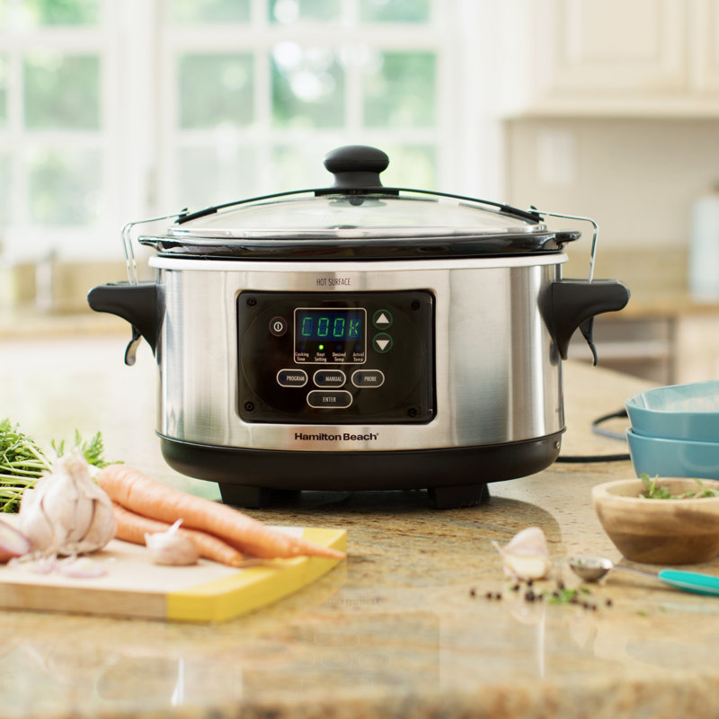 Hamilton Beach 6 Qt Stay Or Go Set Forget Programmable Slow Cooker Reviews Wayfair